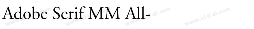 Adobe Serif MM All字体转换